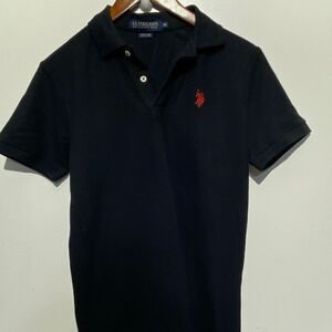 U.S. Polo Assn. Men's Black Performance Pique Golf Polo Shirt Size XS